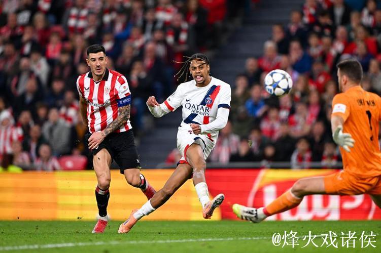 欧冠：巴尔科拉射门中框 巴黎圣日耳曼客场战平毕尔巴鄂竞技